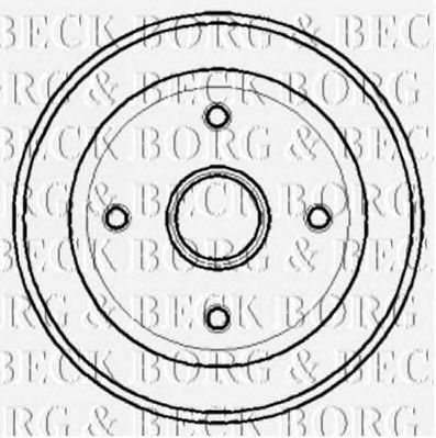 BORG & BECK bbr7124 -  Тормозной барабан